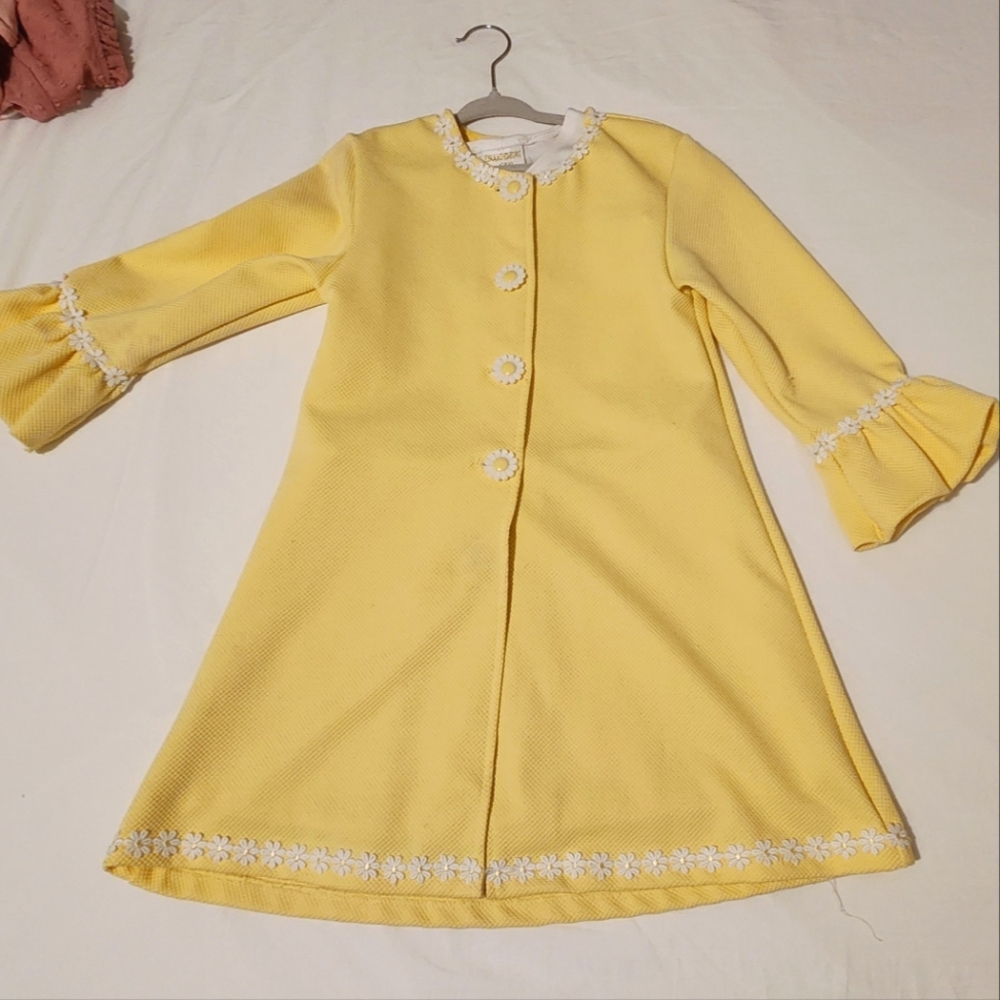 Blueberri Gold Kids Yellow Floral Button-Up Dress
